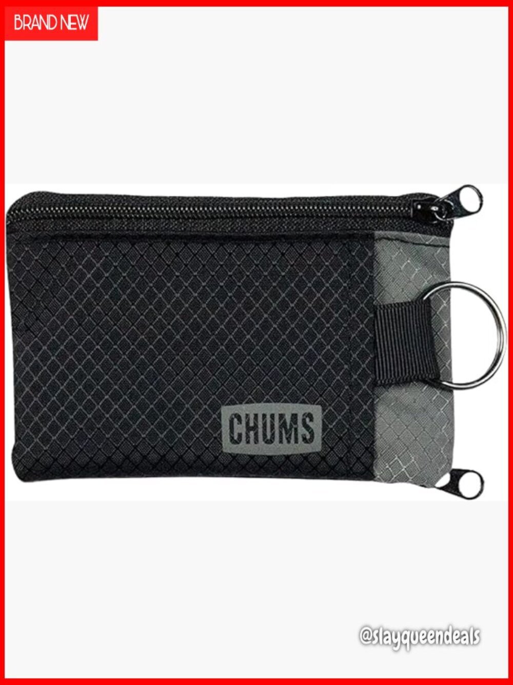 Slim RFID Blocking Wallet with Clear ID Window and Key Ring